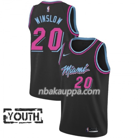 Miami Heat Justise Winslow 20 2018-19 Nike City Edition Musta Pelipaidat Swingman - Lasten